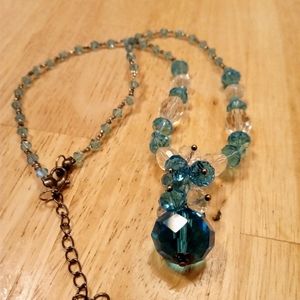 Vintage gorgeous glass crystal necklace